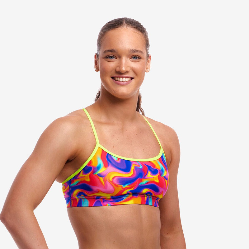 Laad foto in de galerij viewer, Ladies Swim Crop Top - Summer Swirl
