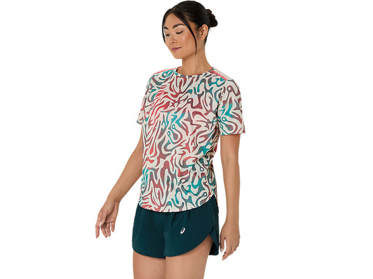 Road All Over Print SS Top Dames