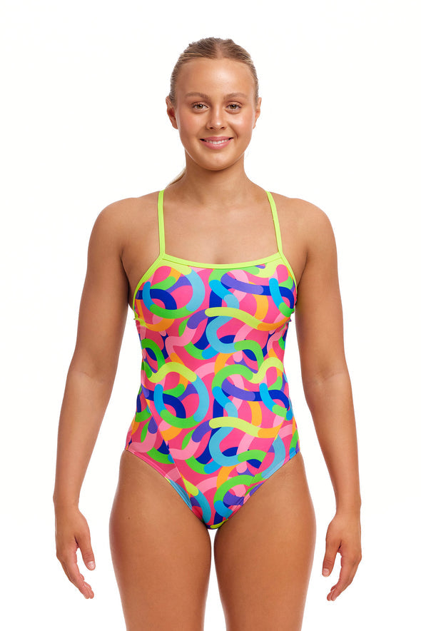 Laad foto in de galerij viewer, Ladies Single Strap One Piece - Curly Wurly
