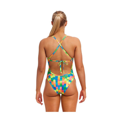 Funkita - Ladies Tie Me Tight One Piece - Blocked dotty