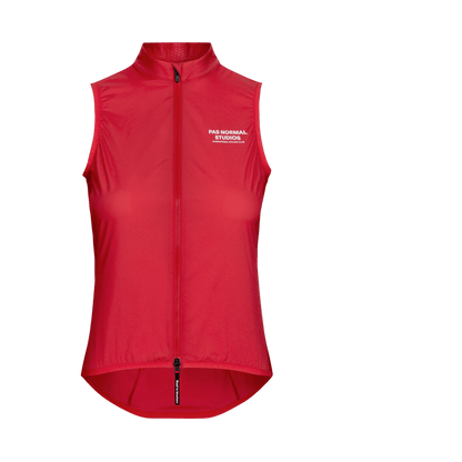 Pas Normal Studios - Women's Mechanism Stow Away Gilet - Deep Red